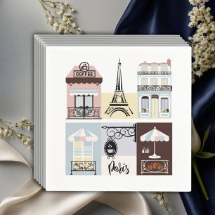 Paris French Cafe Patisserie Baby Shower Napkins