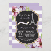 Paris French Eiffel Tower Baby Shower Invitation (Front/Back)