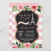 Paris French Eiffel Tower Baby Shower Invitation (Front/Back)