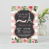 Paris French Eiffel Tower Baby Shower Invitation (Standing Front)