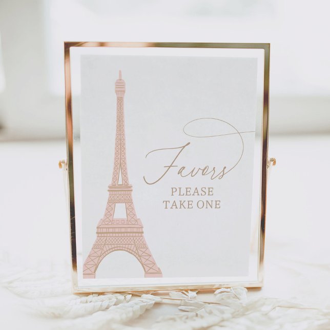 Paris French Eiffel Tower Favors Sign (Creator Uploaded)