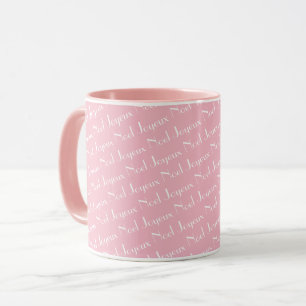 Paris French Merry Christmas Joyeux Noel Pink Mug