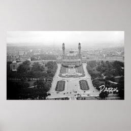 Paris from the Eiffel Tower Vintage Photo 1916 Poster
