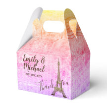 Paris Gable Box Personalized PINK Parchment