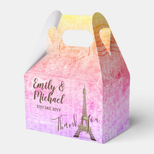 Paris Gable Box Personalized PINK Parchment