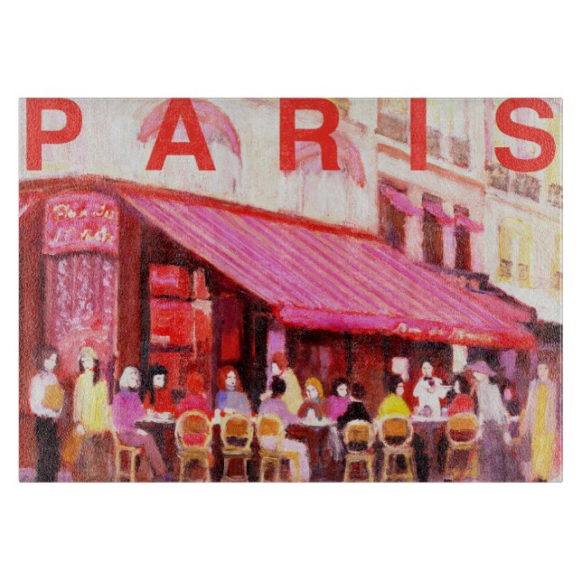 Paris Glass Cutting Board (Front)