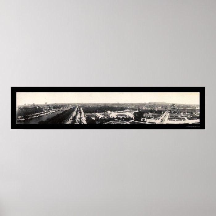 Paris Grand Panorama Photo 1909 Posters