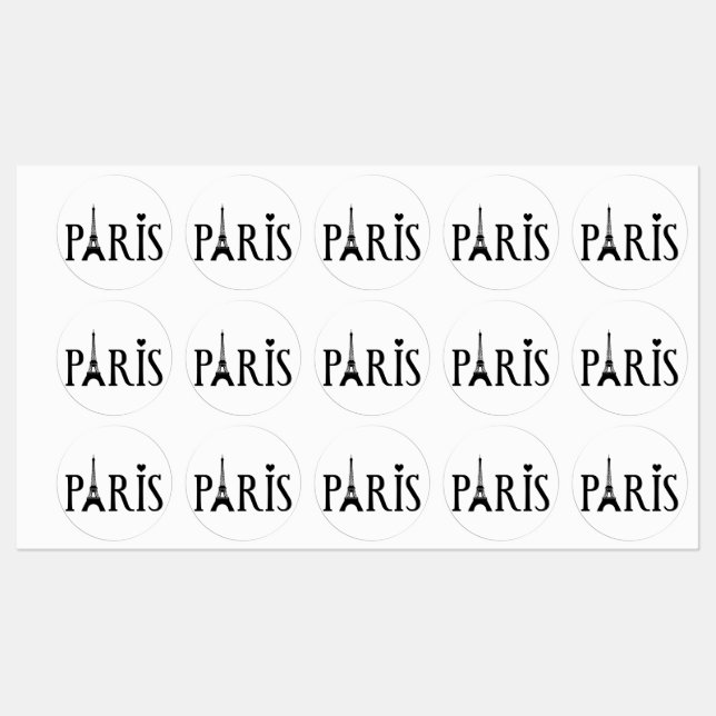 Paris - Graphic Art Labels (Sheet)