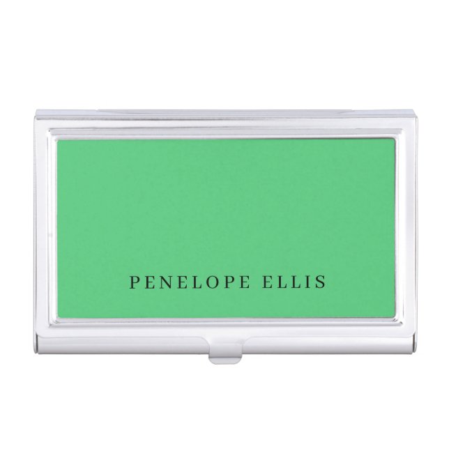 Paris Green Unique Original Classical Professional Business Card Case (Front)