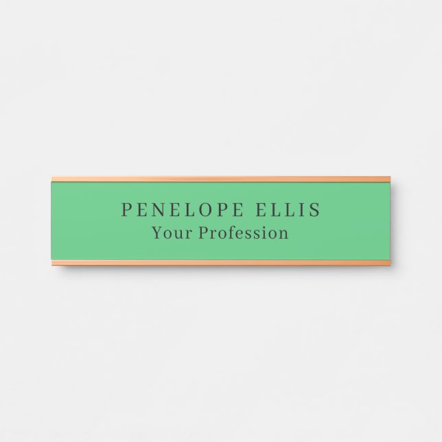 Paris Green Unique Original Classical Professional Door Sign (Front)