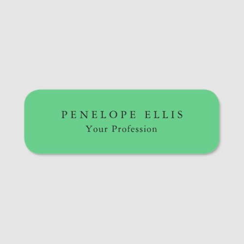 Paris Green Unique Original Classical Professional Name Tag