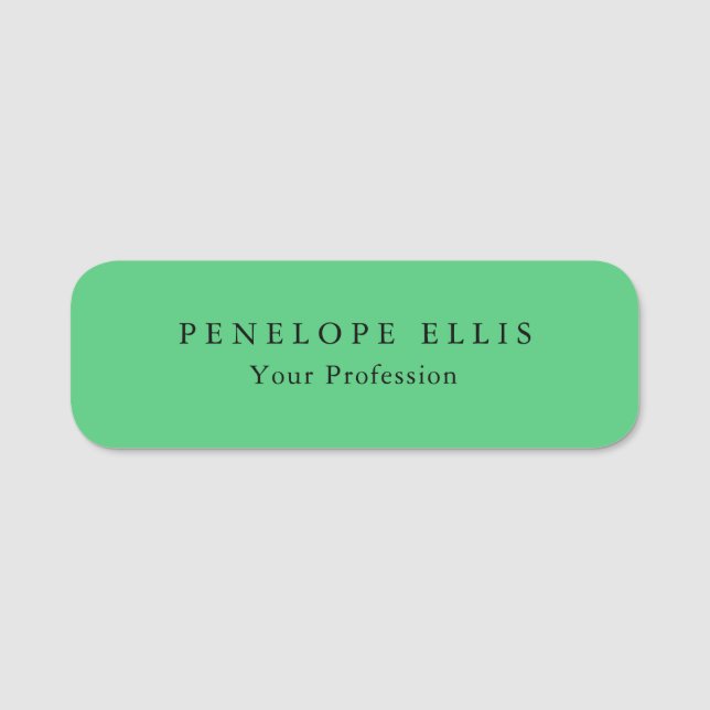 Paris Green Unique Original Classical Professional Name Tag (Front)