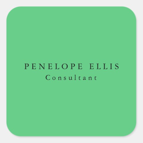 Paris Green Unique Original Classical Professional Square Sticker