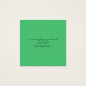 Paris Green Unique Original Classical Profile Card (Back)