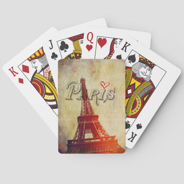 Paris Heart Poker Cards (Back)