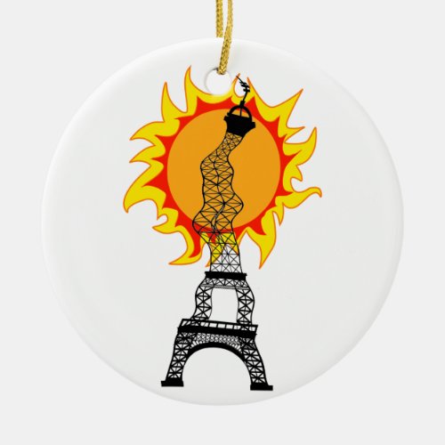 Paris Heat Wave 2022 Ceramic Ornament