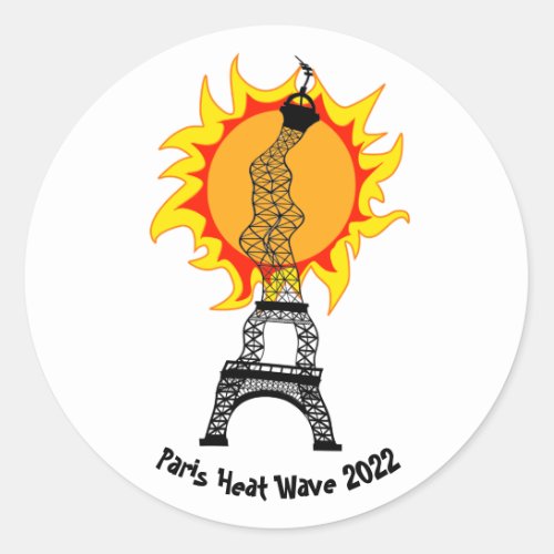 Paris Heat Wave 2022 Classic Round Sticker