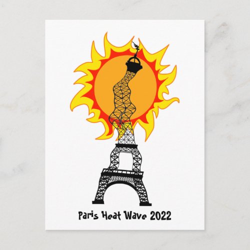 Paris Heat Wave 2022 Postcard