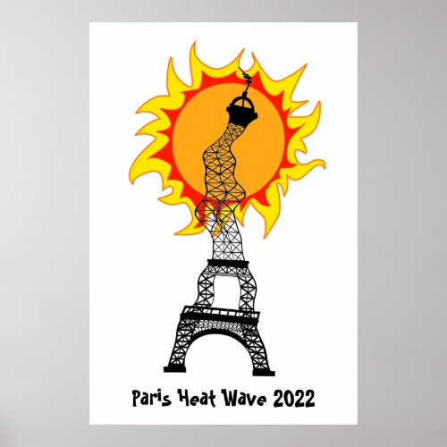 Paris Heat Wave 2022 Poster