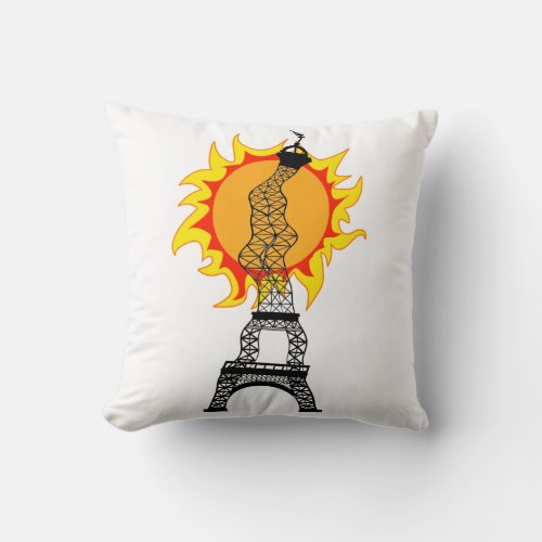 Paris Heat Wave 2022 Throw Pillow