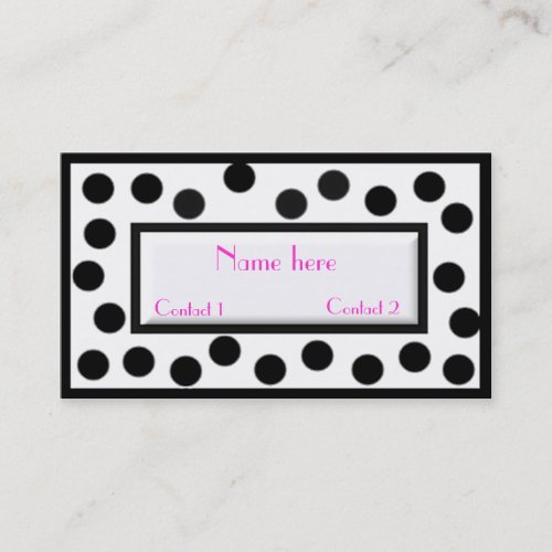 Paris High Fashion Calling Card Business Card