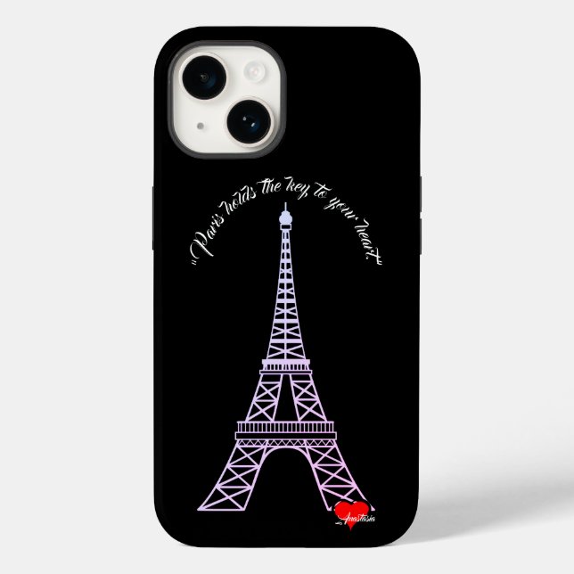 "Paris holds the key to your heart", iPhone Case (Back)