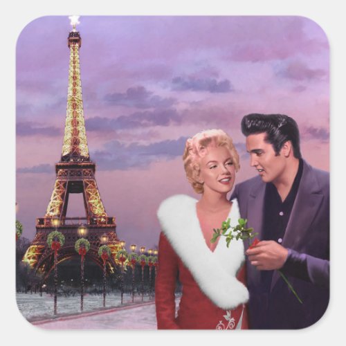 Paris Holiday Square Sticker