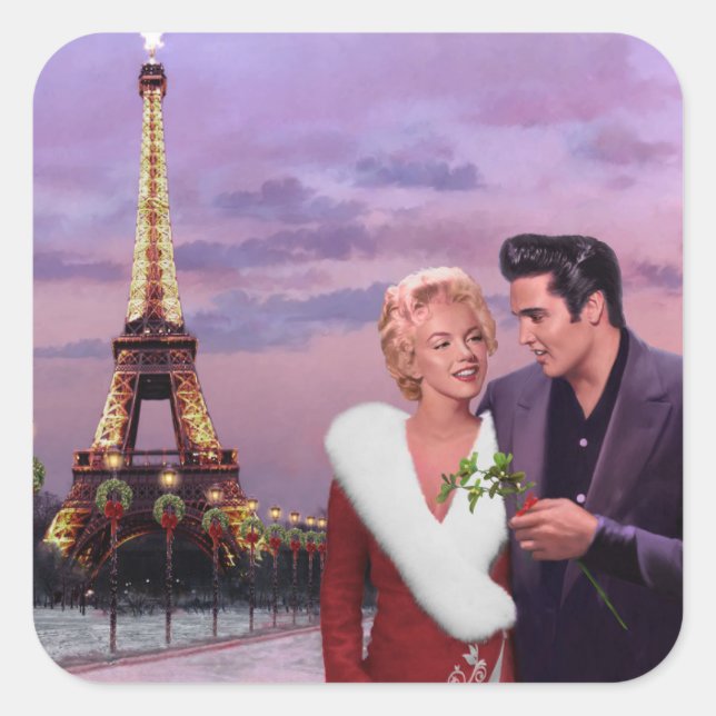 Paris Holiday Square Sticker (Front)