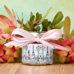 Paris Honey Jar Favors Eiffel Tower Custom Text