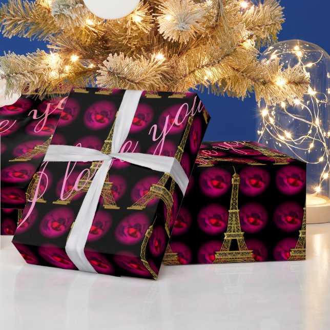 Paris Hot Villa 45' Elegant Customize Wrapping Paper (Holidays)