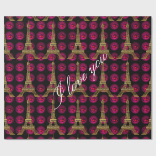 Paris Hot Villa Elegant Customize Wrapping Paper