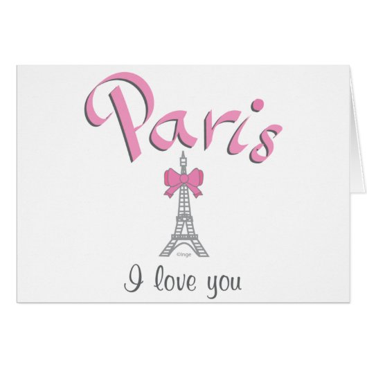 Paris I love you Cards (Front Horizontal)