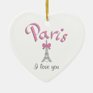 Paris I love you Ceramic Ornament