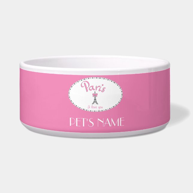 "Paris I Love You"- Customizable Bowl (Front)