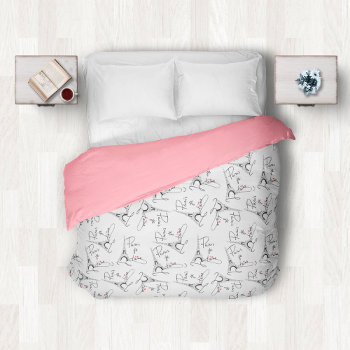 Paris I Love You Pattern Pink Id914 Duvet Cover by arrayforhome at Zazzle