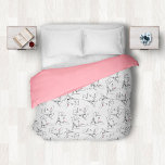 Paris I Love You Pattern Pink Id914 Duvet Cover at Zazzle