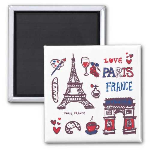 Paris icons magnet