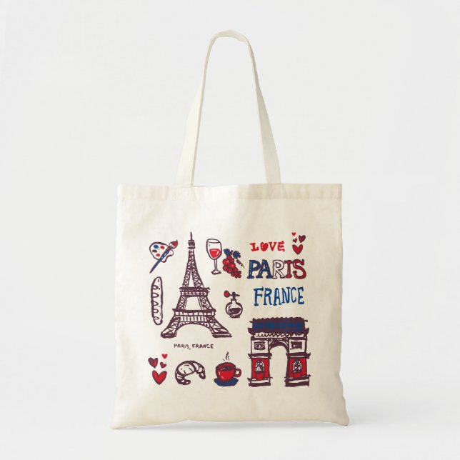 Paris icons tote bag (Front)