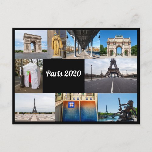 Paris in 2020 during Covid_19 Lockdown Postcard