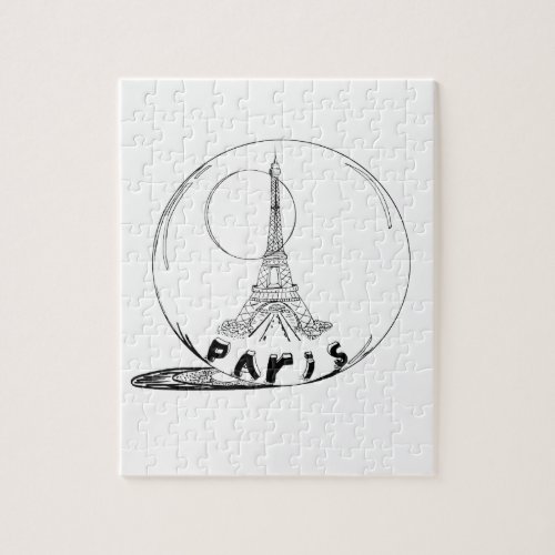 paris in a glass ball jigsaw puzzle