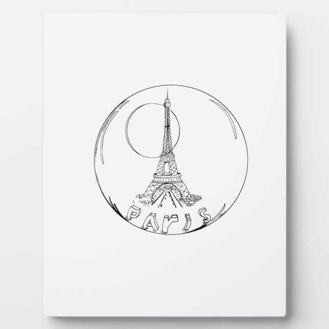 paris in a glass ball plaque (Front)