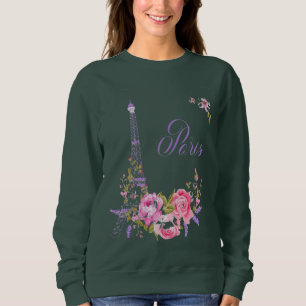 Paris in Bloom Midnight in Paris Floral Paris Roma Sweatshirt
