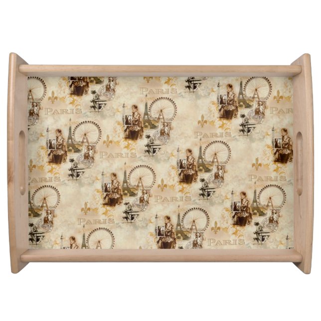 Paris in Brun Serving Tray (Front)