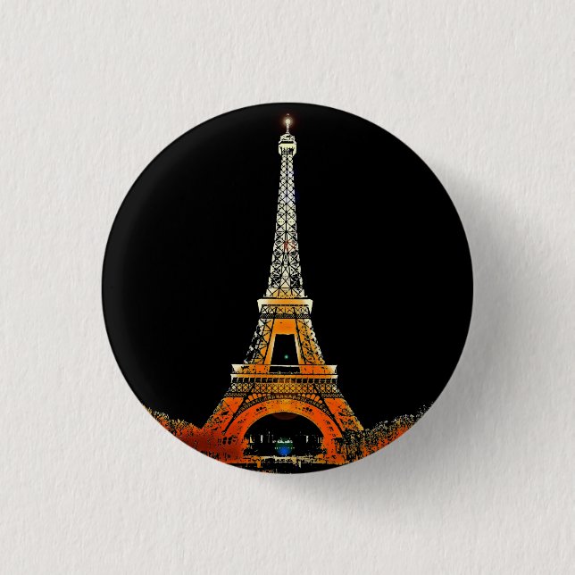 Paris in Every Moment: Eiffel Tower Travel Button (Front)