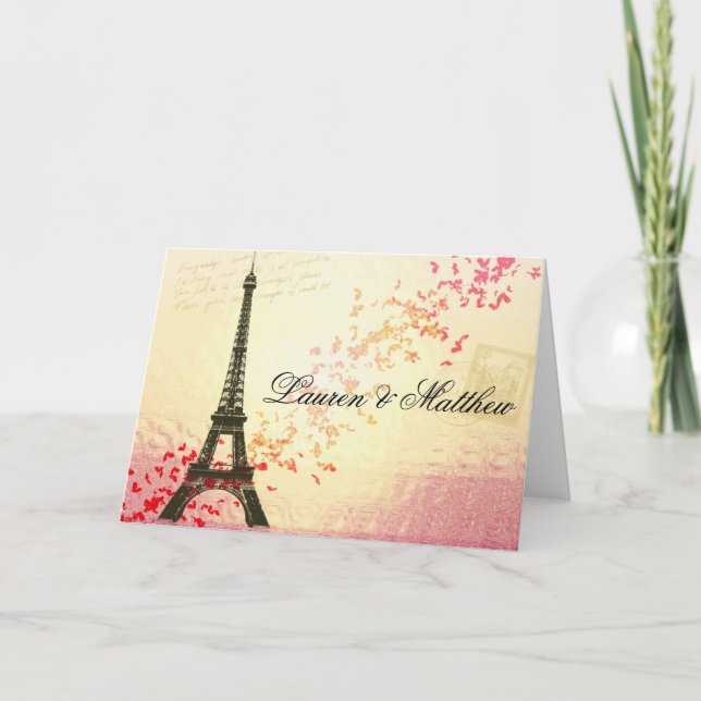 Paris in Love - Eiffel Tower Note Card (Front)