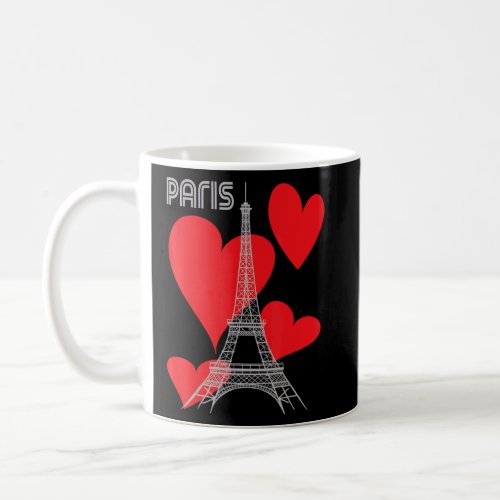 Paris In Love Eiffel Tower with Heart France Souve Coffee Mug