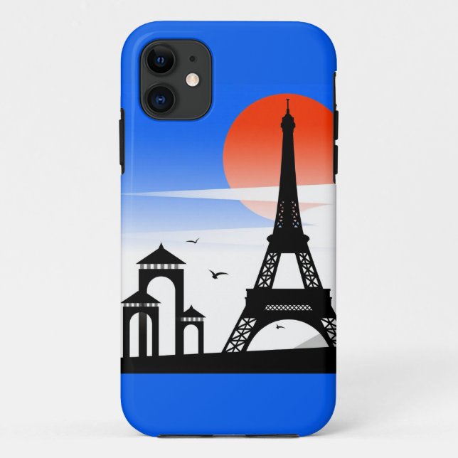 Paris in Silhouette: Sunlit Serenity Case-Mate iPhone Case (Back)