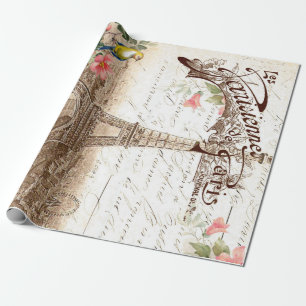 Paris in Spring 60lb Decoupage Poster Wrapping Paper