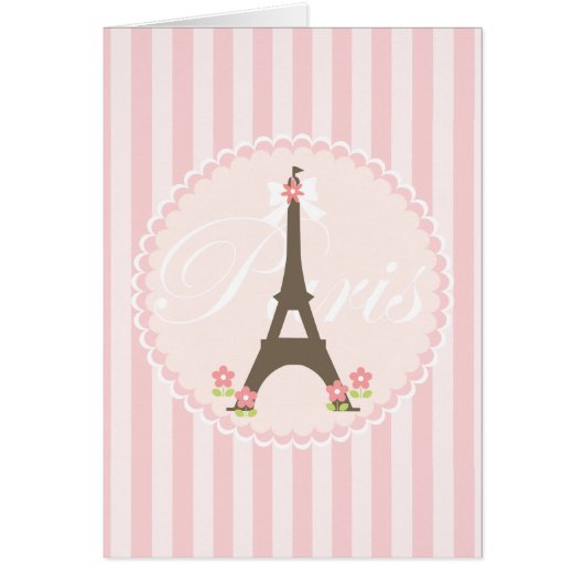 Paris in Spring Girly Cards (Front)