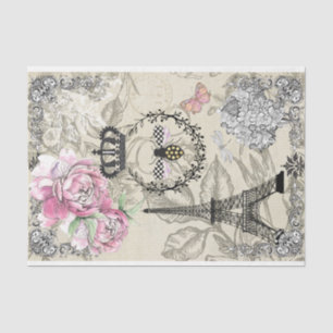 Paris in Spring Vintage Decoupage Tissue Paper
